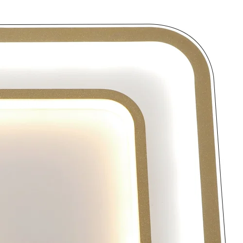 Люстра потолочная с пультом LED LAMPS 81313 Natali Kovaltseva белая золотая на 1 лампу, основание белое золотое в стиле хай-тек с пультом квадраты фото 4